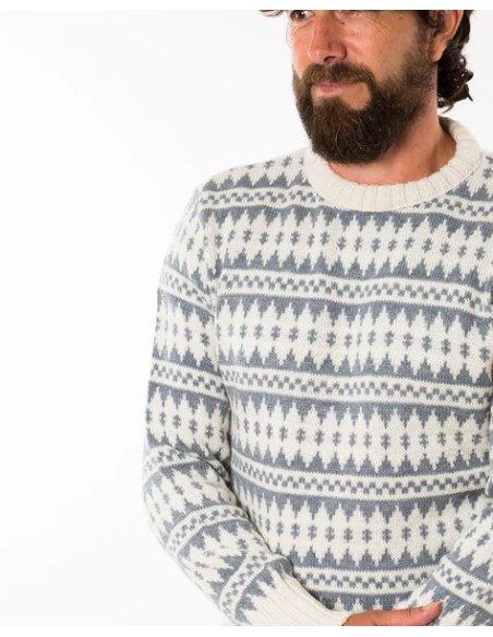 MAGLIONE NORVEGESE IN LANA MERINO "GORM" GIROCOLLO