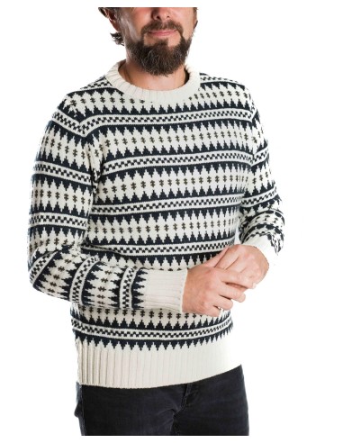 MAGLIONE NORVEGESE IN LANA MERINO "GORM" GIROCOLLO