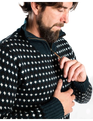 MAGLIONE NORVEGESE UOMO MEZZA ZIP "YMER"