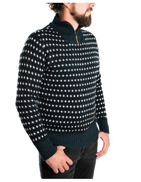 MAGLIONE NORVEGESE UOMO MEZZA ZIP "YMER"
