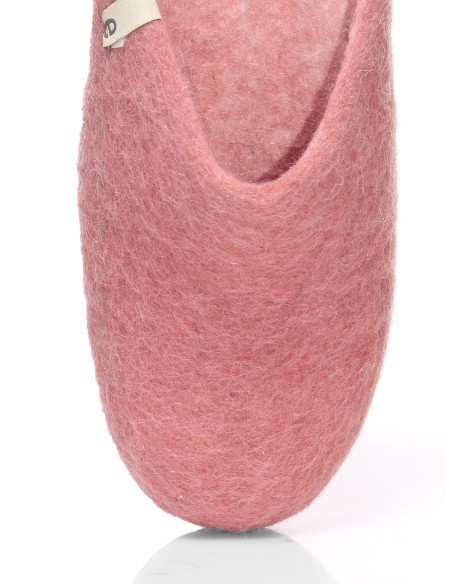 PANTOFOLA IN LANA CON SUOLA IN NAPPA