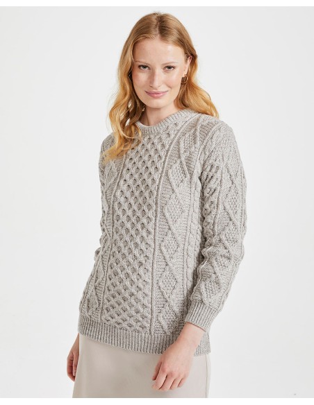 MAGLIONE UNISEX ARAN IN 100% LANA MERINO SUPERSOFT 