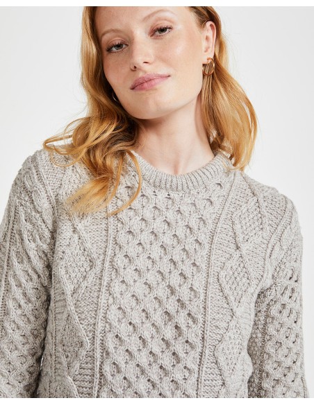 MAGLIONE UNISEX ARAN IN 100% LANA MERINO SUPERSOFT 