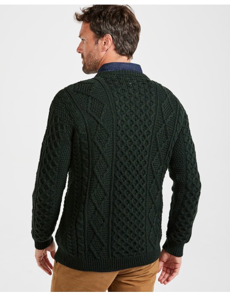 MAGLIONE UNISEX ARAN IN 100% LANA MERINO SUPERSOFT 