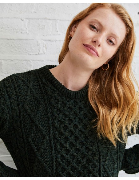 MAGLIONE UNISEX ARAN IN 100% LANA MERINO SUPERSOFT 