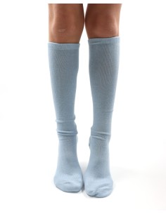 CALZINI LUNGHI IN BAMBU' BAMBINI "BASIC" - CIELO