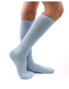 CALZINI LUNGHI IN BAMBU' BAMBINI "BASIC" - CIELO 2