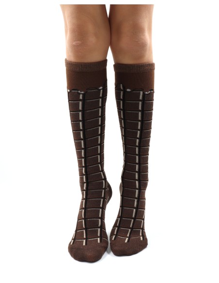 CALZINI LUNGHI IN BAMBU' KIDS "CIOCCOLATA"
