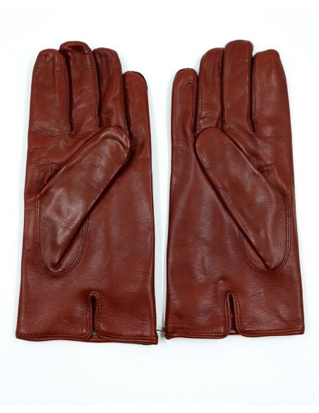 GUANTO IN PELLE E CASHMERE UOMO