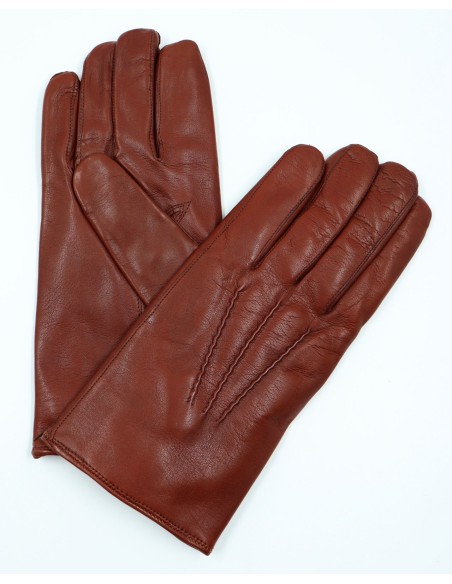 GUANTO IN PELLE E CASHMERE UOMO