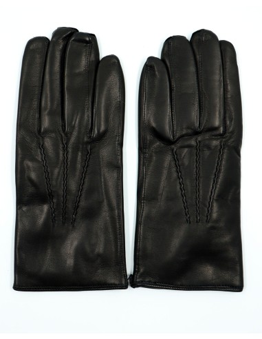 GUANTO IN PELLE E CASHMERE UOMO
