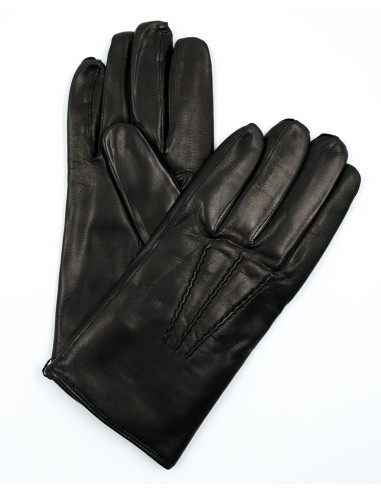 GUANTO IN PELLE E CASHMERE UOMO