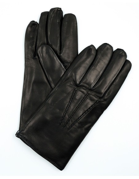 GUANTO IN PELLE E CASHMERE UOMO