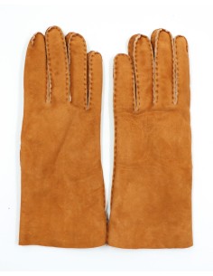 GUANTO DONNA IN MONTONE E LANA MERINO - CAMMELLO