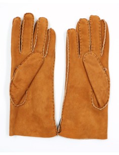 GUANTO DONNA IN MONTONE E LANA MERINO - CAMMELLO 2