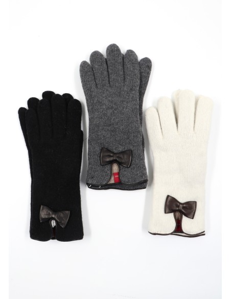 GUANTO IN LANA FODERATO IN CASHMERE "FIOCCO"