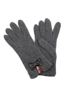 GUANTO IN LANA FODERATO IN CASHMERE "FIOCCO" - GRIGIO 2