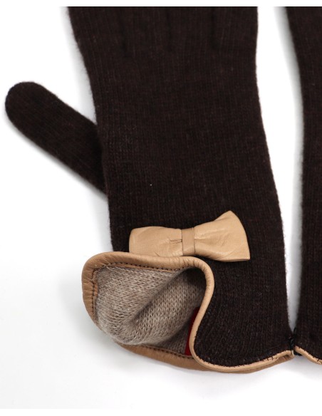 GUANTO IN LANA FODERATO IN CASHMERE "FIOCCO"