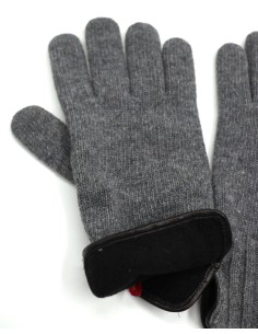 GUANTO UOMO IN LANA FODERATO IN CASHMERE  - GRIGIO