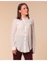 CAMICIA IN 100% SETA CON TASCHE E COLLETTO