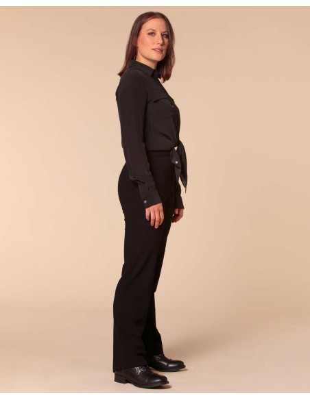 CAMICIA IN 100% SETA CON TASCHE E COLLETTO