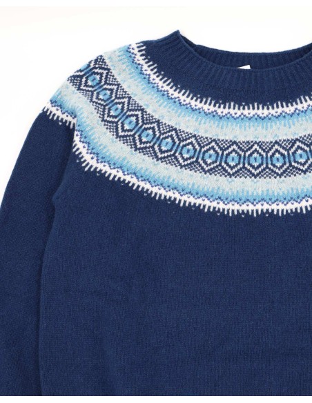 MAGLIONE DONNA SCOZZESE IN LANA D'AGNELLO SUPERFINE  "KIRSTEEN"