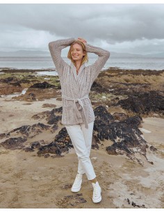 CARDIGAN ARAN CON CINTURA...