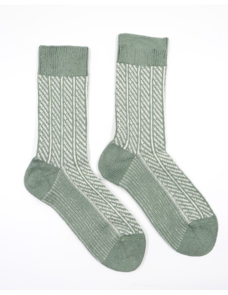 CALZINI IN LANA E COTONE BIOLOGICO "SPINA DI PESCE"