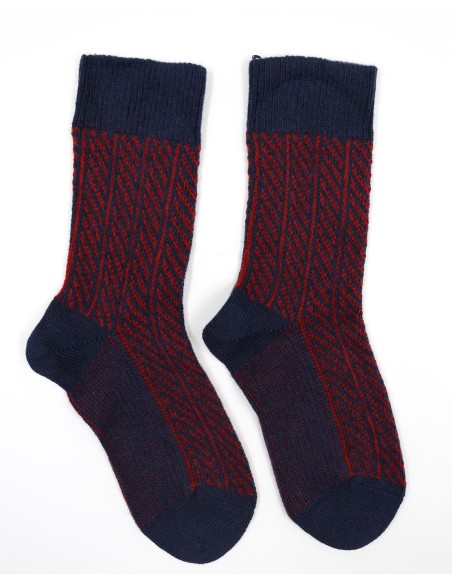 CALZINI IN LANA E COTONE BIOLOGICO "SPINA DI PESCE"