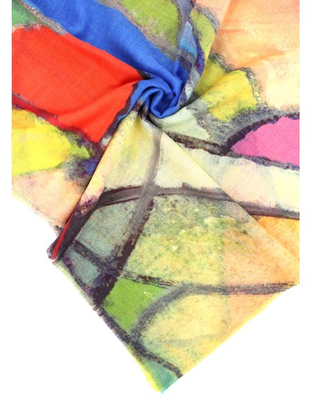 STOLA IN 100% LANA EXTRAFINE COLORATISSIMA "DREAMY"