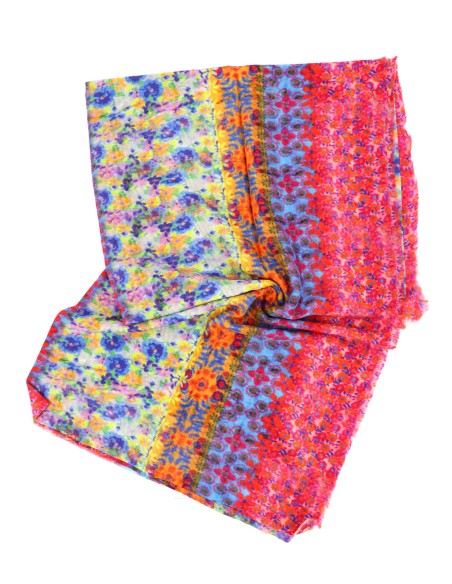 STOLA IN LANA EXTRAFINE E SETA COLORATISSIMA "SHINY"