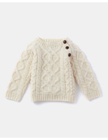 MAGLIONE ARAN BABY IN LANA IRLANDESE