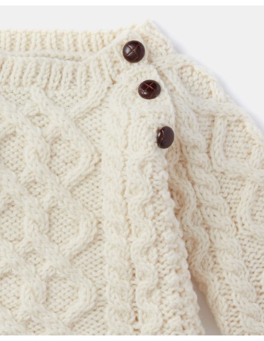 MAGLIONE ARAN BABY IN LANA IRLANDESE