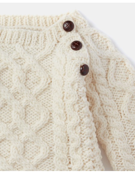 MAGLIONE ARAN BABY IN LANA IRLANDESE