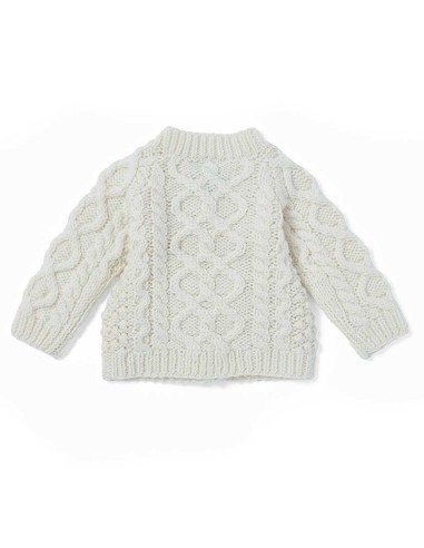 CARDIGAN ARAN BABY IN LANA IRLANDESE "PECORELLA"