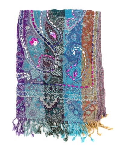 STOLA IN LANA RICAMATA 70X180 "JOY"