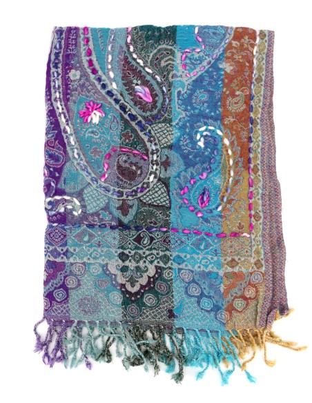 STOLA IN LANA RICAMATA 70X180 "JOY"