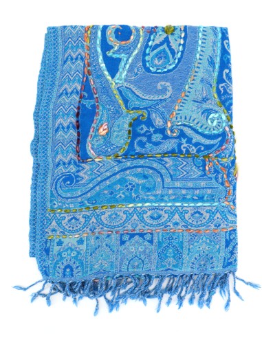 STOLA IN LANA RICAMATA 70X180 "JOY"