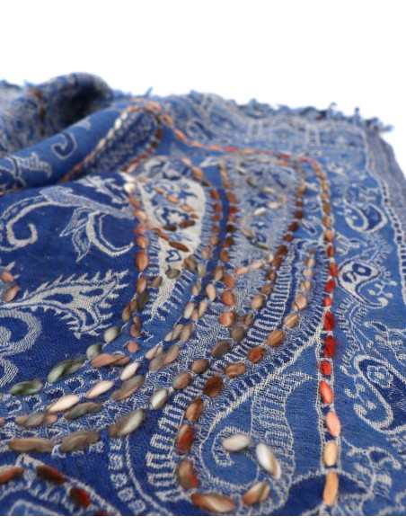 STOLA IN LANA RICAMATA 70X180 "JOY"