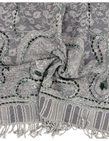 STOLA IN LANA RICAMATA 70X180 "JOY"