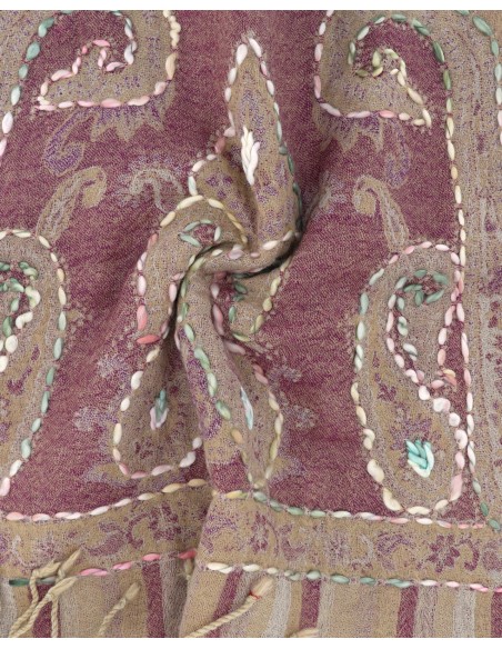 STOLA IN LANA RICAMATA 70X180 "JOY"