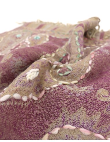 STOLA IN LANA RICAMATA 70X180 "JOY"