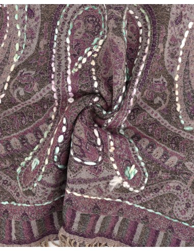 STOLA IN LANA RICAMATA 70X180 "JOY"