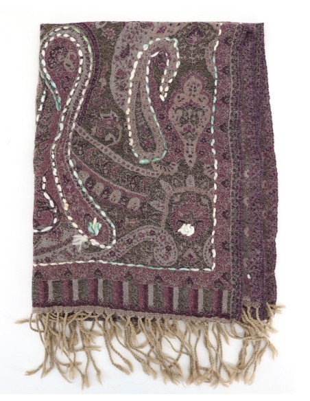 STOLA IN LANA RICAMATA 70X180 "JOY"