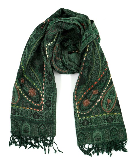 STOLA IN LANA RICAMATA 70X180 "JOY"