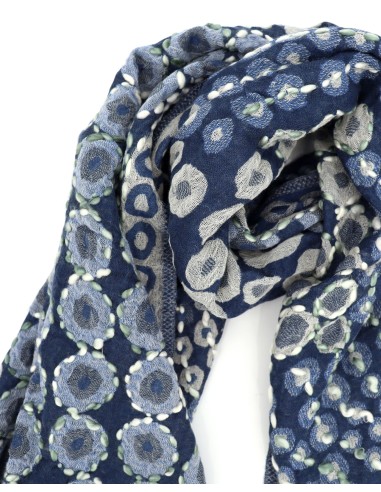 STOLA IN LANA RICAMATA 70X180 "MERMAID"