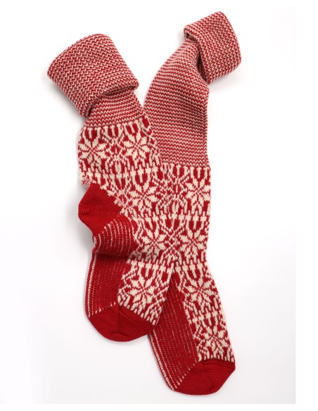 CALZINO NORVEGESE LUNGO IN 100% LANA 