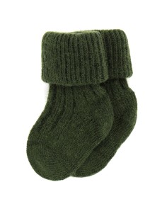 CALZINI BABY IN LANA D'AGNELLO - VERDE