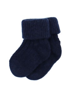 CALZINI BABY IN LANA D'AGNELLO - NAVY