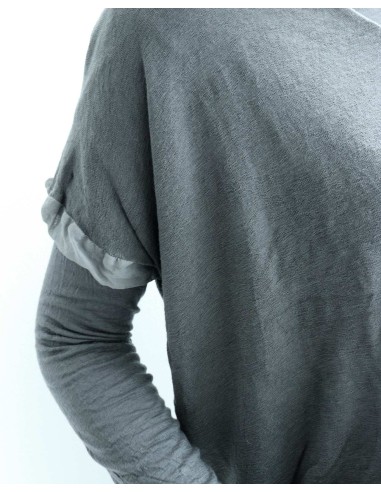 MAGLIA SMANICATA IN SETA E LANA "PALO"